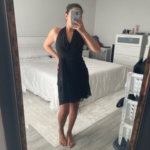 JENNY YOO Collection Black Halter Dress